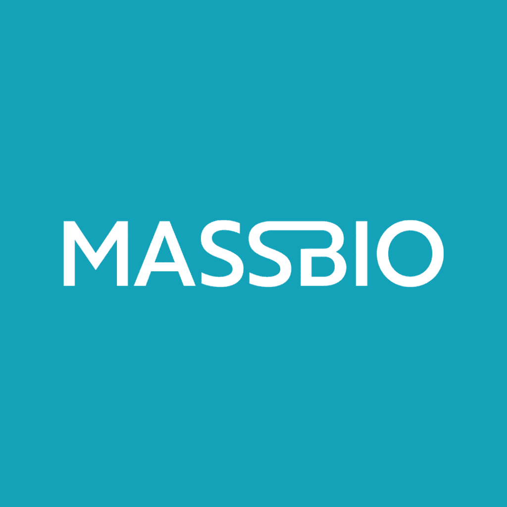 Mass Bio Logo, blue with White. Javara recently announced their membership of the MassBio network.