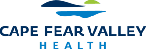 Cape Fear Valley Health logo, full color blue and green
